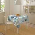 thumbnail image 4 of Summer Outdoor Tablecloth Square 54x54 Inch,Seashell Starfish Coral Beach Table Cloth,Stain Resistance Polyester Ocean Decor Table Covers for Kitchen Dining,Small Tablecloth for Parties Picnic, 4 of 5