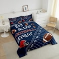 thumbnail image 4 of Erosebridal American Football Comforter Set Toddler Rugby Games Bedding Set Navy Blue Comforter Sports Theme Quilt Set, 4 of 7