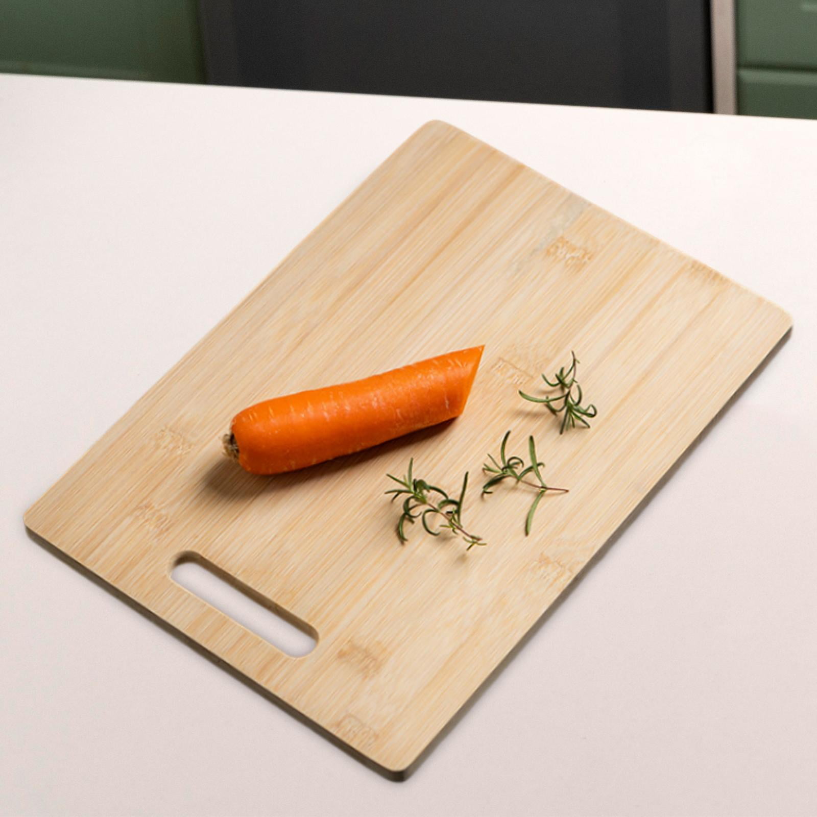 Chopping Board Cutting Board Kitchen Gadget Bamboo Serving Tray Breakfast Bread Board Pizza Board for Bread, Carving Meat, Vegetables 34cmx24cmx1.2cm