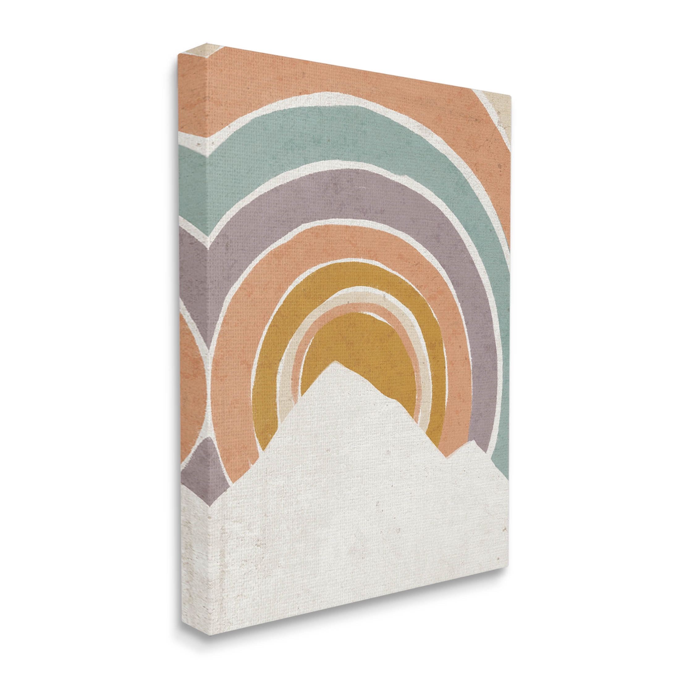 Stupell Industries Circular Geometric Mountain Landscape Graphic Art Gallery Wrapped Canvas Print Wall Art, Design by Loni Harris