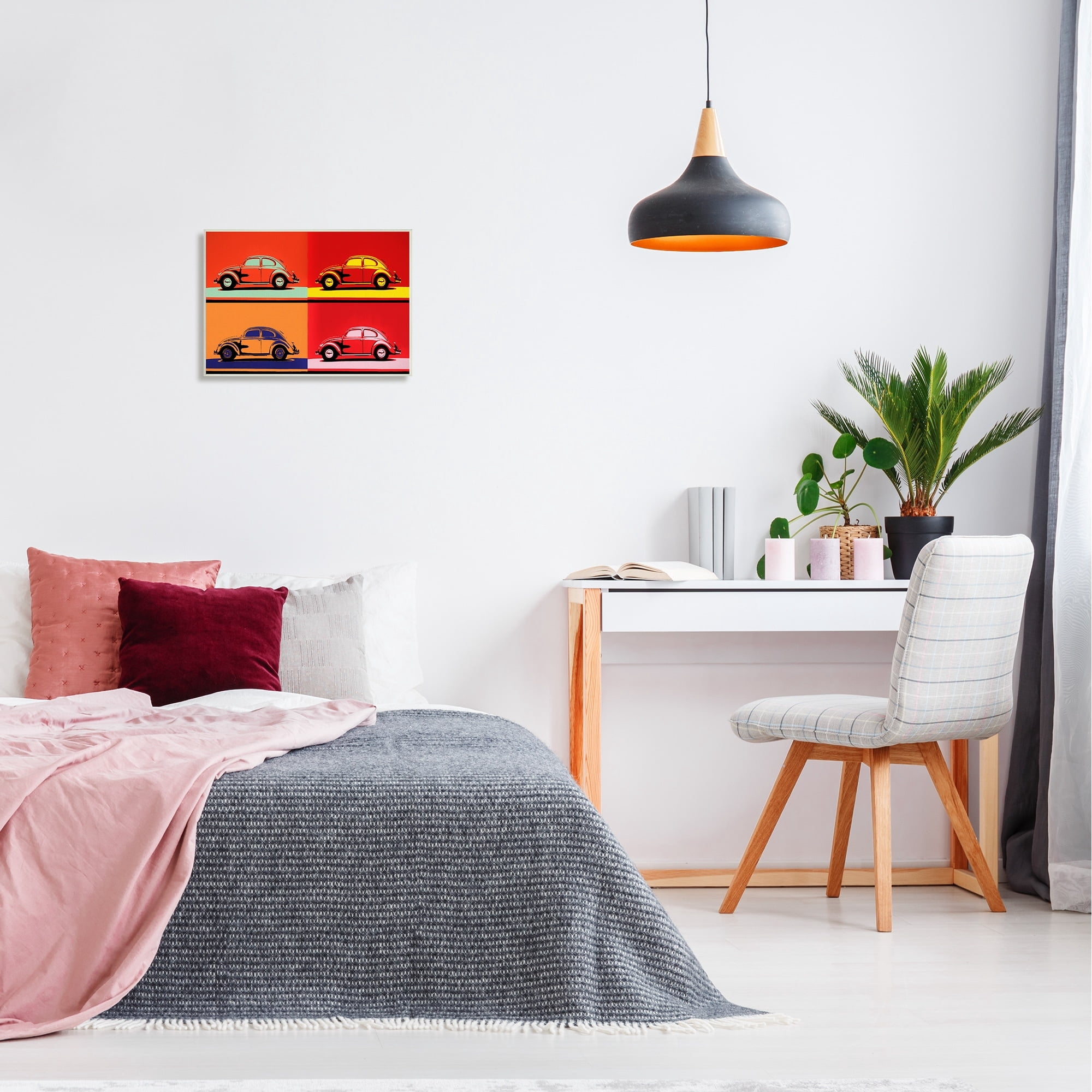 Stupell Industries Pop Style Vintage Car Automobile Red Bold Design Wood Wall Art, 19 x 13, Design by Daniel Sproul