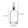 thumbnail image 4 of Matsuzay Botella de aceite de vidrio de 2 piezas, lavable, reutilizable, para el hogar, cocina, jarabe de vinagre, dispensador de salsa de soja, Cocina y Comedor Plata 500ml, 4 of 6