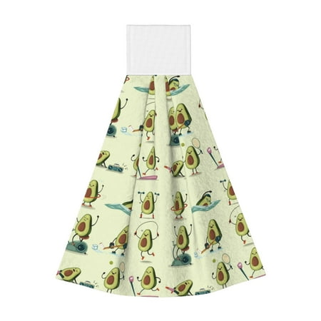 

Sikiie Avocado for Exercise Hand Towel with Loop Hanging Towel Absorbent Tie Towels for Kitchen Tea Bar Bathroom Decor