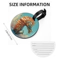 thumbnail image 5 of Hippocampus 2Pcs PU Leather Round Luggage Tags with Privacy Cover and Name ID Tag for Suitcase, Handbags, Backpacks, School Bags, 5 of 6
