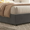 thumbnail image 4 of Better Home Products Amelia 4-Drawer Velvet King Size Platform Bed in Gray, 4 of 7