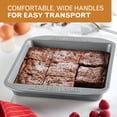 thumbnail image 6 of Farberware Bakeware 9in Nonstick Square Cake Pan with Lid, Gray, 6 of 8