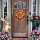 thumbnail image 1 of Corona de puerta de entrada de Pascua con luces de cadena LED | Guirnalda de primavera iluminada | Decoración de plumas de 13x13 pulgadas para puertas de paredes interiores y exteriores | Rosa o, 1 of 7