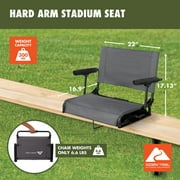 Ozark Trail Hard Arm Stadium Seat, Gray