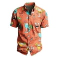 thumbnail image 5 of COSFO Short Sleeve Button Down Men Summer Hawaiian Tops with Pocket Classic Fit Vacation Collared Men Shirts, 5 of 5