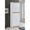 thumbnail image 2 of Hodedah Dining Room Storage 4 Door Kitchen Pantry China Cabinet, White, 2 of 5