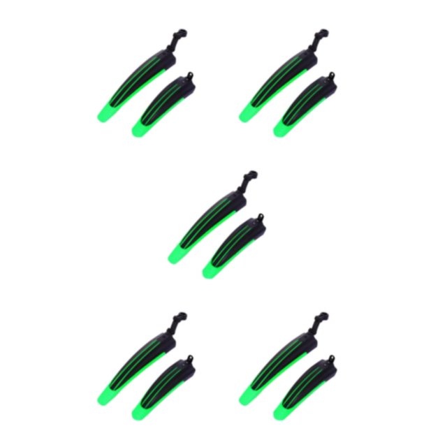 Decodeary 2x Garde-Boue Aile de Vélo Réglable et Fiable Protection pour Vélo Approprié Vert Tendre 5Set