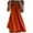 Orange, variant on LOVZFMLL Women's European And Sexy-neck Open Back Suspender Loose-line Dress Short Sleeved-neck Knee Length Dress Orange M