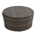 thumbnail image 4 of Cove Outdoor Rattan Round Lounge With Canopy - Navy Blue, 4 of 22