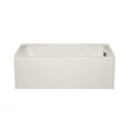 thumbnail image 4 of Malibu Home Driftwood RH Rectangle Soaking Bathtub 60"x 36"x 22" in Biscuit, 4 of 6