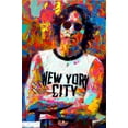 thumbnail image 4 of Stephen Chambers 23x32 White Modern Wood Framed Wall Art Titled - John Lennon Nyc 1, 4 of 6