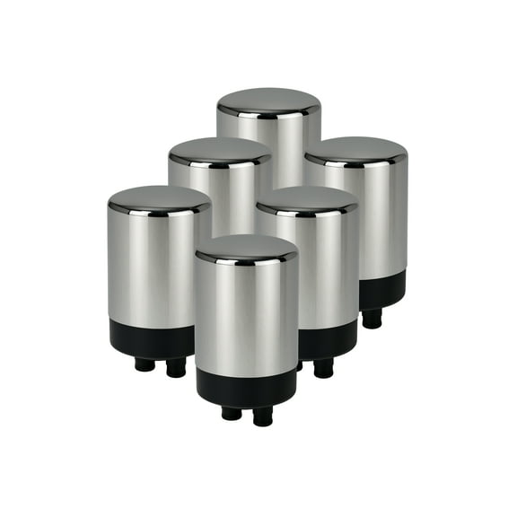 Nispira Water Filter Replacement For Brita Basic Complete Faucet Filtration Systems 36311 36312 FR-200 FF-100 | Removes Chlorine, Lead, Odor, Color | 100 Gallon | Polished Chrome Silver, Pack of 6