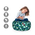thumbnail image 2 of Ladybug Storage Toy Bag Chair, Luck Insects on Abstract Dots and Leaves, Stuffed Animal Organizer Washable Bag, Small Size, Multicolor, by Ambesonne, 2 of 3