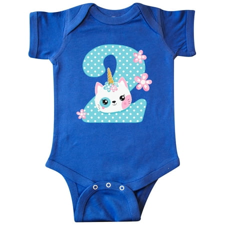 

Inktastic Unicorn Kitty 2nd Birthday Gift Baby Girl Bodysuit