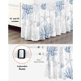 thumbnail image 3 of Summer Coastal Bed Skirt Queen Size 18" Drop Coral Starfish Nautical Beach Ruffled Wrap Around Bed Skirts Adjustable Elastic Bedskirt Dust Ruffle for Queen Size Bed, 3 of 7