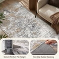 thumbnail image 5 of SIXHOME 2' x 10' Washable Runner Rug, Farmhouse Abstract Non-Slip Carpet,Soft Neutral Indoor Rug for Hallway, Bedroom, Bedside, Laundry Room & Kitchen, Brown, 5 of 7