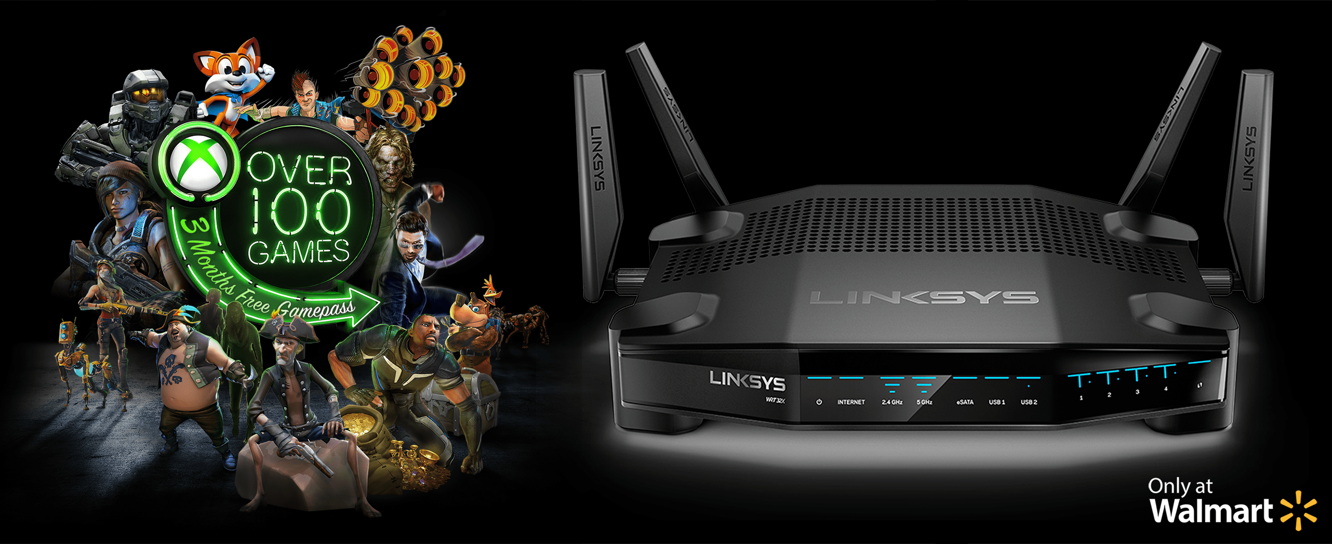 Linksys AC3200 WRT Gaming WiFi Router Optimized for Xbox, Killer Prioritization Engine to Reduce Ping Times and Latency, Dual Band, 4 Gigabit Ports,