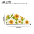 thumbnail image 4 of LNWH Microfiber Hair Drying Towel, Elegant Sunflower Yellow Floral Pattern Hair Dry Wrap with Button Anti Frizz Soft Bath Shower Cap Head Towel for Girls Women, 4 of 8