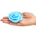 thumbnail image 4 of Paquete de 100 flores de imitación, seda realista Juvale, 7,6 cm, cabeza azul Juvale Rosas Artificiales, 4 of 9