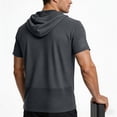 thumbnail image 5 of Maean Mens Sun Protection Hoodie Shirts Short Sleeve Lightweight Quick Dry Hiking Running Athletic Shirt, 5 of 7