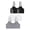 Bk/Lt Heather/White, variant on 4Leezy Girls Seamless Training Bra, Wire-Free Adjustable First Bra Breathable Sports Underwear for Teens