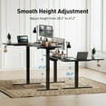 thumbnail image 4 of CHITOOMA L-Shaped Electric Standing Desk with Cable Tray, 63″ x 40″ Dual Motor Height Adjustable Sit to Stand Computer Desk with 3 Preset Heights, 2 Hooks for Home Office, Black, 4 of 7