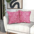 thumbnail image 4 of Hot Pink Cheetah Throw Pillow Covers 20X20 in Set of 2 Leopard Decorative Pillow Cases Animal Preppy Pillow Cover with Zipper Home Decor for Sofa Couch Housewarming Gift Bed Porch Outdoor, 4 of 6