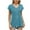 Light Blue, variant on Cavosen Womens Short Sleeve Shirts Slim Fit Summer Dolman Sleeve Dressy Tops Pullover Tunic V Neck Casual Loose Blouse Solid Trendy Tees Resort Workout T Shirts Green 2XL