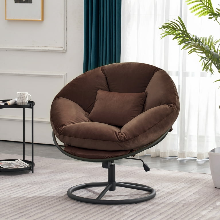 Mcombo Swivel Papasan Chairs, Gas Lift Cozy Chair with Height ...
