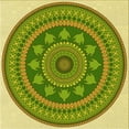 thumbnail image 1 of Ahgly Company Indoor Square Patterned Chameleon Green Area Rugs, 6' Square, 1 of 1