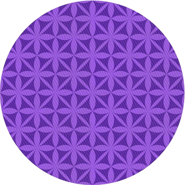 Ahgly Company Tapis d'Intérieur Lavables à la Machine, Ronds, Violet Fluo Transitionnel, Ronds de 5'