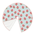 thumbnail image 2 of Daiia Hand Drawn Strawberry Drawing Merry Christmas Tree Skirt , Xmas Large Lace-up Tree Skirt, Santa Snowflakes Rustic Home Decorations New Year Party Farmhouse Decor-36", 2 of 7