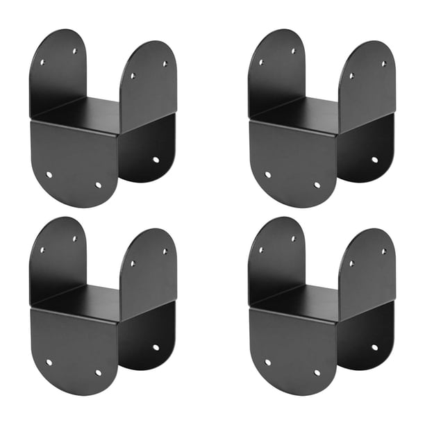 4 piezas de tapas de postes, abrazaderas de conexión, conectores de anclaje de vigas, soporte de base de poste de hierro para cenadores, marcos, pérgo