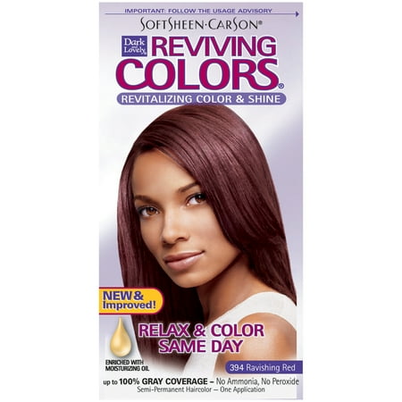 Dark And Lovely Reviving Colors Revitalizing Color & Shine 394 Ravishing Red, 1.0 CT