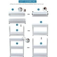 thumbnail image 3 of TFixol Narrow Sliding Storage Organizer Rack Easy-Glide Wheels and 4 Heavy-Duty Shelves, 3 of 6