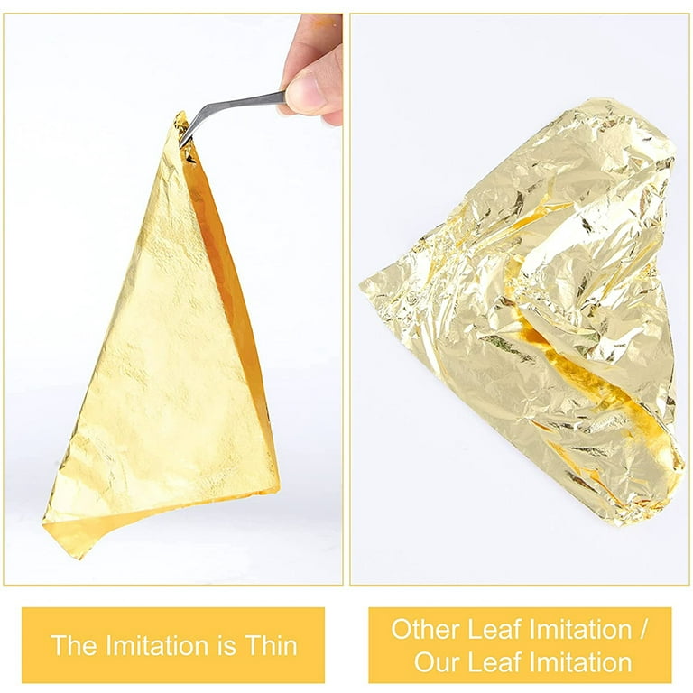 Imitation Gold Leaf Sheets for DIY Arts Craft Paper Powder Gold Foil  Gilding Glue Water-Based