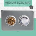 thumbnail image 2 of Silicone Cat Dog Food Mat, Waterproof Pet Feeding Mat with Lips, 18.5" x 11.8" Non-Slip Dog Bowls Mat for Food and Water, Pet Placemat for Small Medium Pets, Washable, 2 of 3