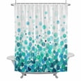 thumbnail image 2 of Turquoise Polka Dots Shower Curtain for Bathroom Decor, Watercolor Abstract Art Gradients Waterproof Fabric Shower Curtain, 36"x78" Set with 12 Hooks, 2 of 9