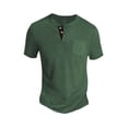thumbnail image 4 of Henley Shirts for Men with Pocket Summer Casual Solid Short Sleeve Mens T-Shirts Renaissance Top, 4 of 4
