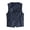 Navy Blue, variant on British Style Men Waistcoat V-neck Collarless Sleeveless Striped Print Vest Coat with Pockets Single Breasted Vest
