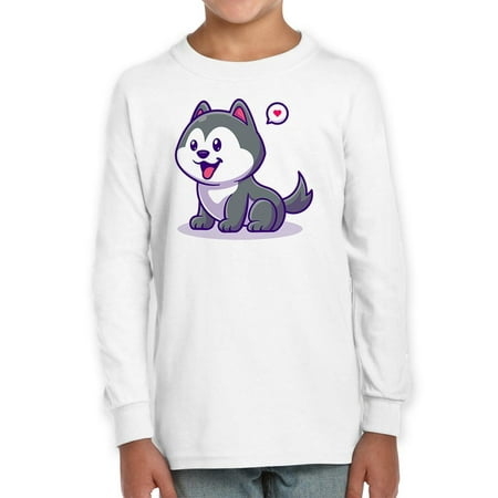 

Cute Cartoon Husky Pup Long Sleeve Toddler -Image by Shutterstock 3 Toddler