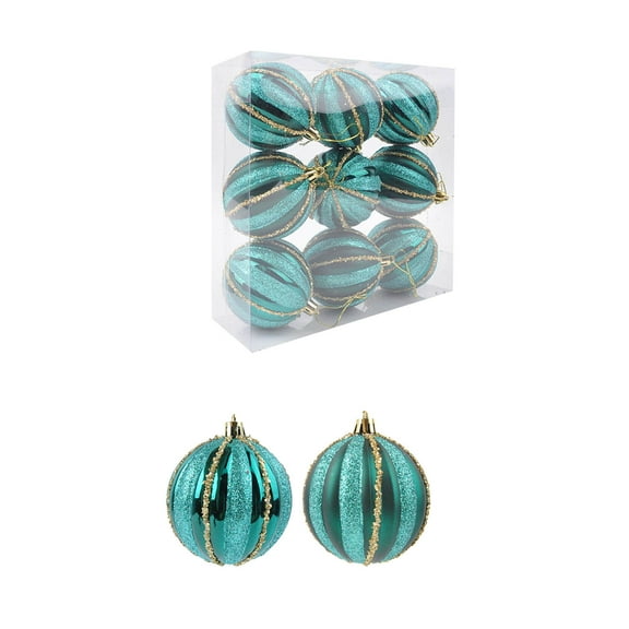 Christmas Gift Decor Christmas Decorations 9 Piece Flocked Christmas Balls Christmas Decoration SetMultiple Styles Of Christmas Tree Decorations Can Also Be Used For Other Party Outdoor Decor