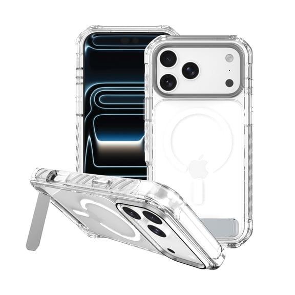 Body Glove Rugged Phone Case with Kickstand for iPhone 18 Pro Max / 17 Pro Max, MagSafe Compatible - Clear