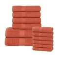 thumbnail image 2 of Superior Franklin Cotton 12-Piece Assorted Towel Set, Coral, 2 of 11