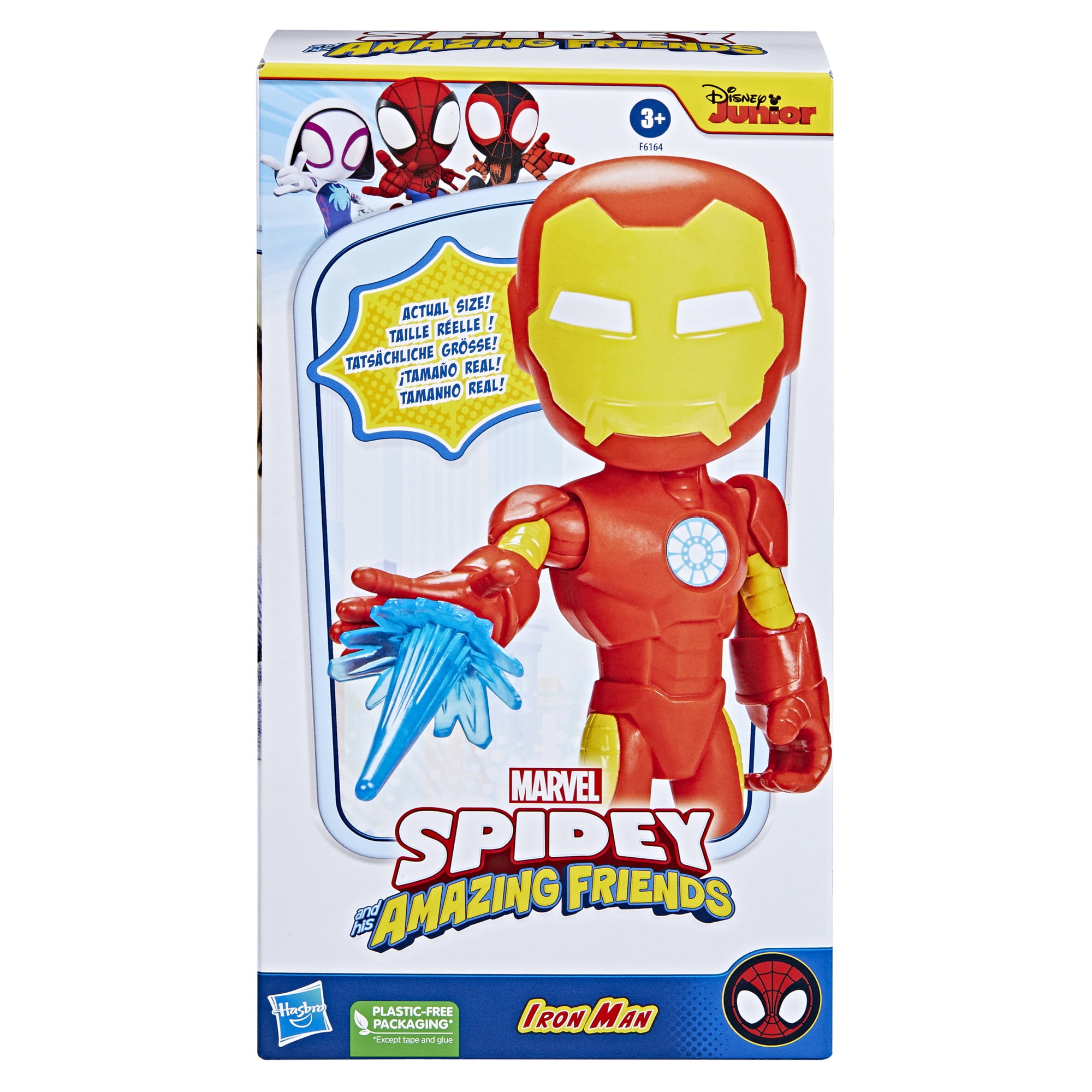 Marvel Spidey Spidey et ses Amis Extraordinaires, figurine de super-héros format géant Iron Man pour enfants, dès 3 ans