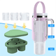 thumbnail image 2 of Bandeja para cubitos de hielo con tapa para 30 vasos de 40 oz, 3 moldes de cubitos de hielo de cilindro hueco para tazas, bandeja reutilizable para cubitos de hielo para bebidas, A, 2 of 3